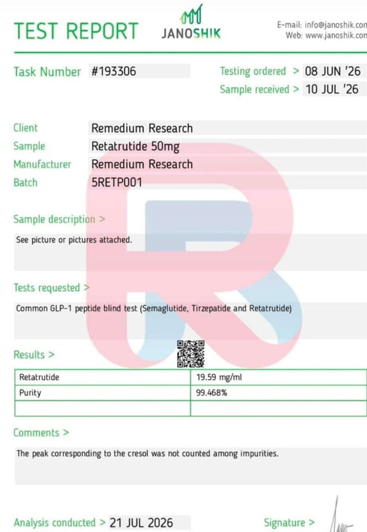 REMEDIUM RESEARCH RETATRUTIDE PEN 50MG
