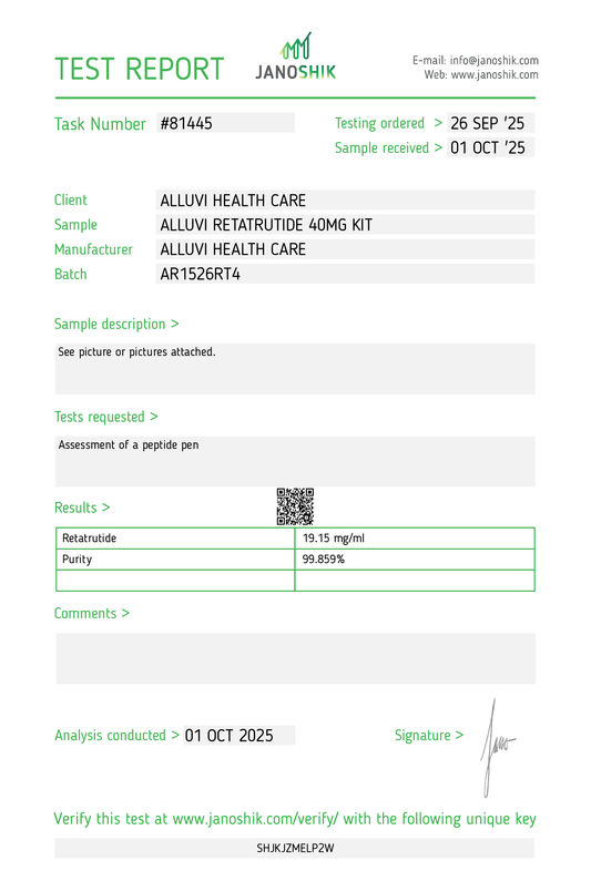 ALLUVI HEALTHCARE RETATRUTIDE 40MG PEN